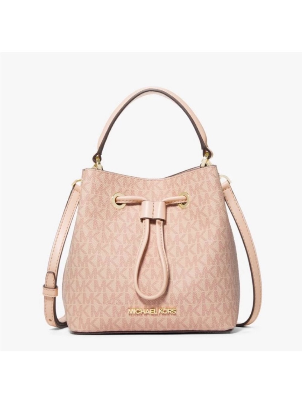MICHAEL KORS Suri Small
Signature Logo Bucket
Crossbody Bag - Powder Blush Pink